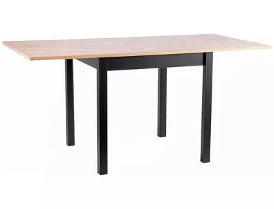 Stół rozkładany FLIP 80-160x80 - dąb artisan/czarny