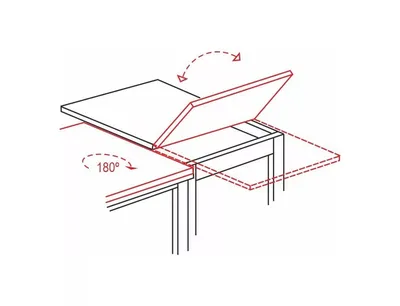 Stół rozkładany FLIP 80-160x80 - dąb artisan/czarny