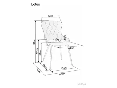 Krzesło tapicerowane welurowe LOTUS Velvet - czarny Bluvel 19
