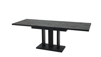 Stół rozkładany APPIA N.CZ. 130/210x80 - ciemny beton/czarny mat