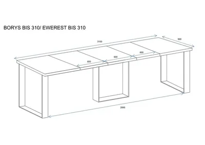 Stół rozkładany EWEREST BIS 130/310x90 - dąb stirling