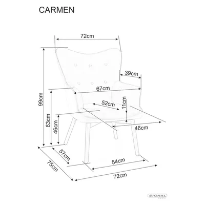 Fotel CARMEN Velvet - czarny Bluvel 19