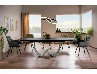 Stół rozkładany INFINITY Ceramic 160/240x95 - czarny