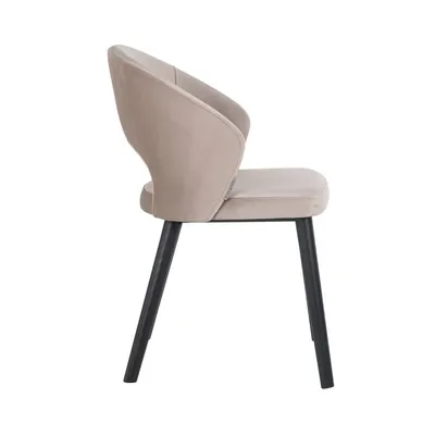Krzesło welurowe SAVOY - khaki