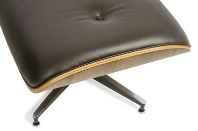 Fotel z podnóżkiem LOUNGE HM - brązowy/orzech