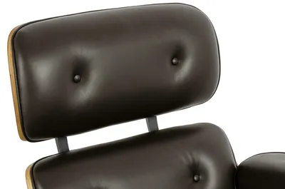 Fotel z podnóżkiem LOUNGE HM - brązowy/orzech