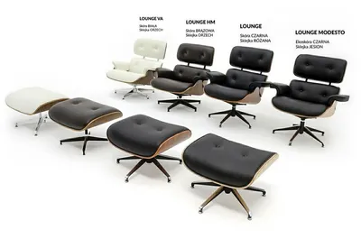 Fotel z podnóżkiem LOUNGE HM - czarny/róża