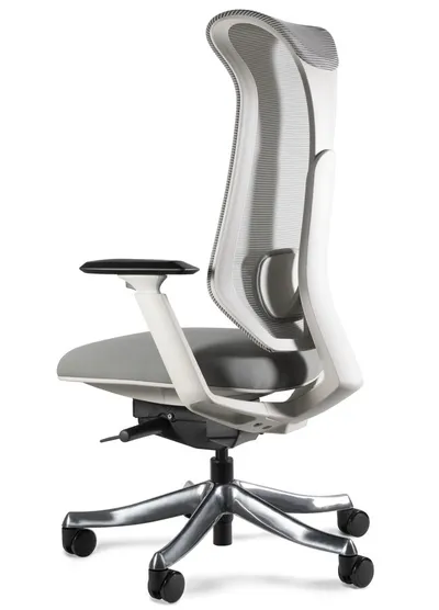 Fotel ergonomiczny FOCUS tkanina/siatka - szary