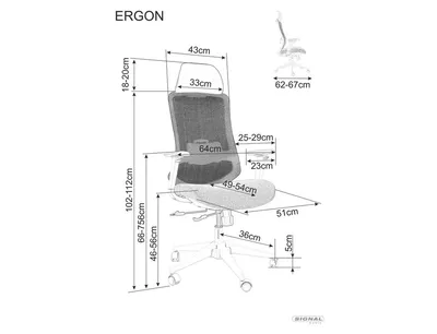 Fotel ergonomiczny ERGON - czarny