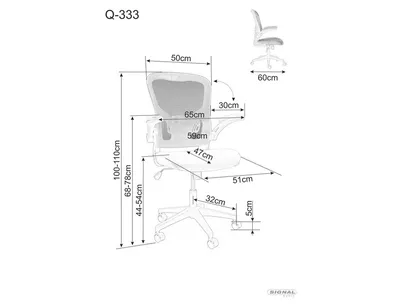Fotel obrotowy Q-333 - czarny