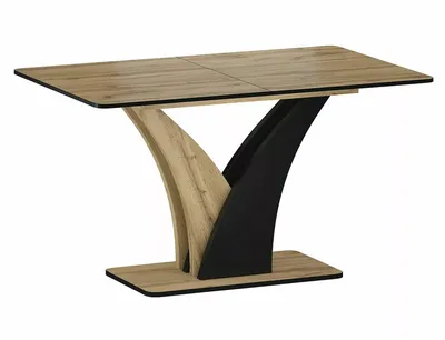 Stół rozkładany VENTO 120/160x68 - dąb artisan/czarny