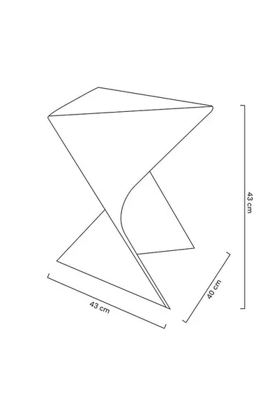 Stolik ZIK 40x43 - transparentny