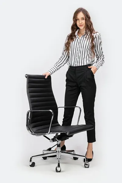 Fotel biurowy AERON PRESTIGE PLUS skóra naturalna - czarny