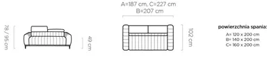 Sofa rozkładana GANDI 160