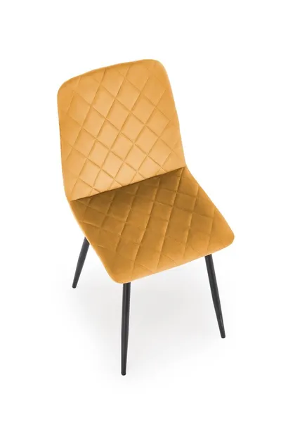 Krzesło K525 velvet - musztardowy