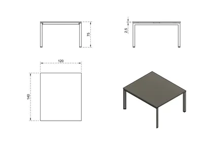 Biurko PASON WORKSTATION 2 120x140 - beżowy/biały