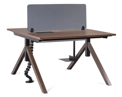 Biurko MARS WORKSTATION 2 120x140 - orzech/czarny