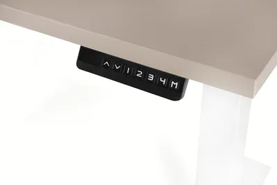 Biurko regulowane FIGHTER SINGLE DESK 140x70 - beżowy/biały