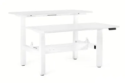 Biurko regulowane FIGHTER DOUBLE DESK 140x70 - biały