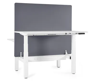 Biurko regulowane FIGHTER DOUBLE DESK 140x70 - biały