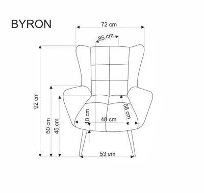Fotel wypoczynkowy BYRON - oliwkowy