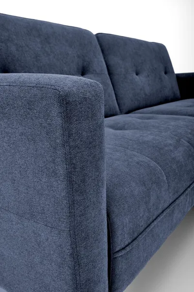 Sofa rozkładana z podnóżkiem CORNELIUS - niebieski