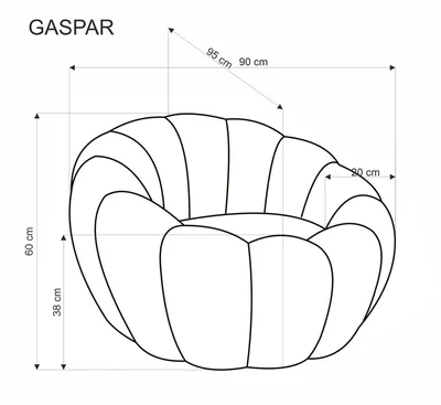 Fotel GASPAR - boucle kremowy