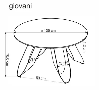 Stół okrągły GIOVANI 135 - zielony marmur/czarny