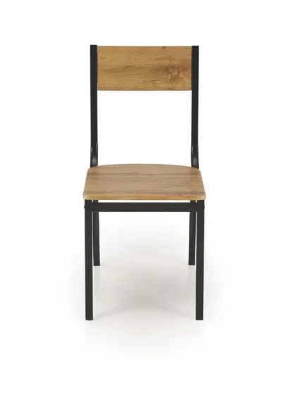 Zestaw stół + 4 krzesła MILTON - naturalny/czarny