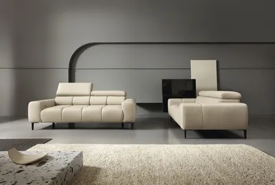 Sofa z wysuwanym siedziskim PLAZA 2E - skóra naturalna