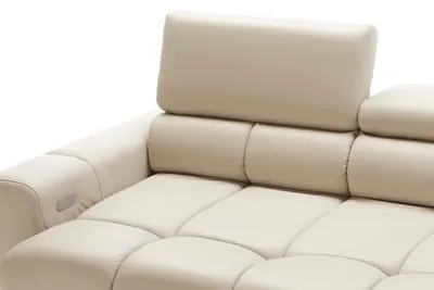 Sofa z wysuwanym siedziskim PLAZA 2E - skóra naturalna