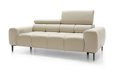 Sofa z wysuwanym siedziskim PLAZA 2E - skóra naturalna