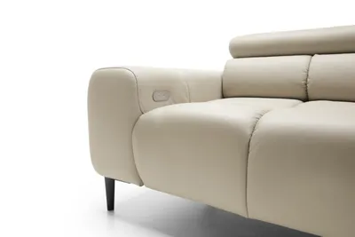 Sofa z wysuwanym siedziskim PLAZA 2E - skóra naturalna