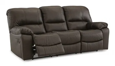 Sofa 3-osobowa z funkcją relax LEESWORTH - brązowy