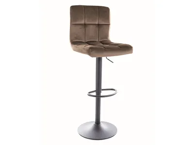 Hoker tapicerowany welurowy  C105 Velvet - ciemny beżowy Bluvel 40