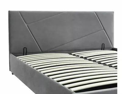 Łóżko z pojemnikiem COLUMBIA Velvet 140x200 - szary