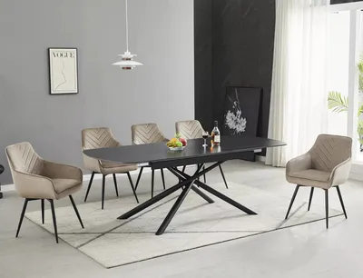 Krzesło welurowe z podłokietnikami FIG Velvet - beżowy Bluvel 28