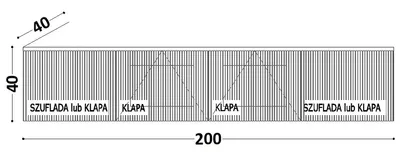 Szafka RTV podwieszana LINE 200