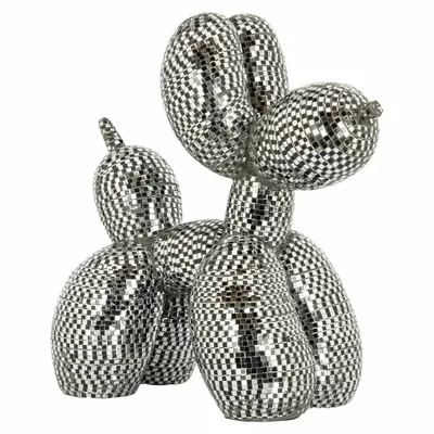 Dekoracja DOG MIRROR S - srebrny