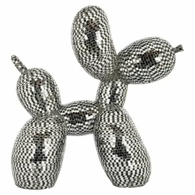 Dekoracja DOG MIRROR S - srebrny