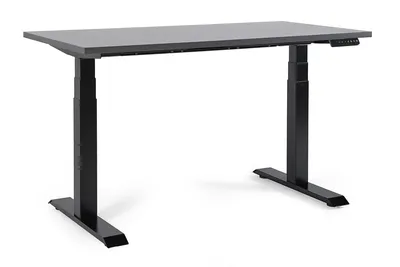 Biurko regulowane FIGHTER SINGLE DESK 160x70 - antracyt/czarny
