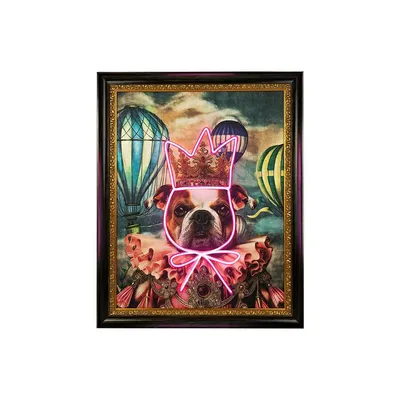 Obraz NEON BULLDOG BALOON 80x100