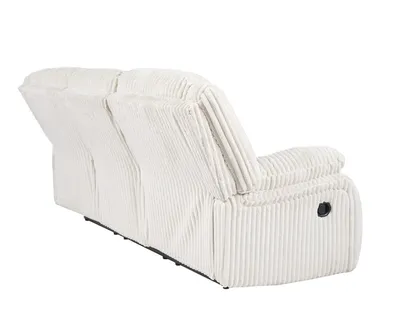 Sofa 3-osobowa z funkcją relaks BONNACRAFT 1430388 - kość słoniowa