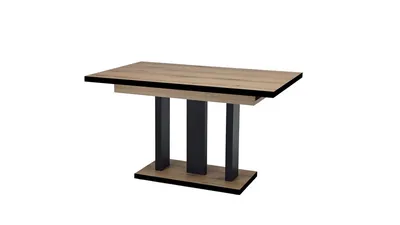 Stół rozkładany APPIA BLACK 130/210x80 - dąb evoke