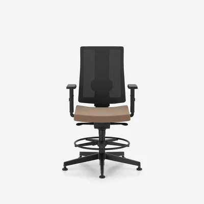 Fotel konferencyjny z podnóżkiem NAVIGO COUNTER MESH