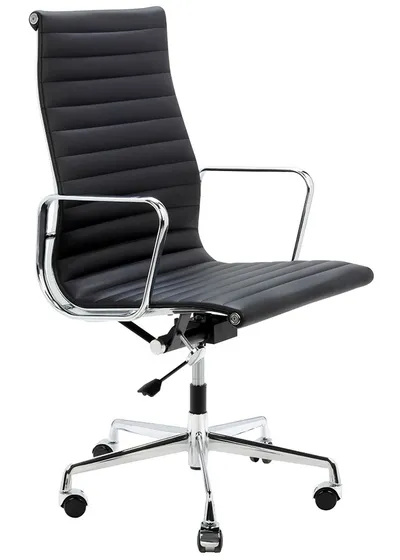 Fotel biurowy AERON PRESTIGE PLUS skóra naturalna - czarny/chrom