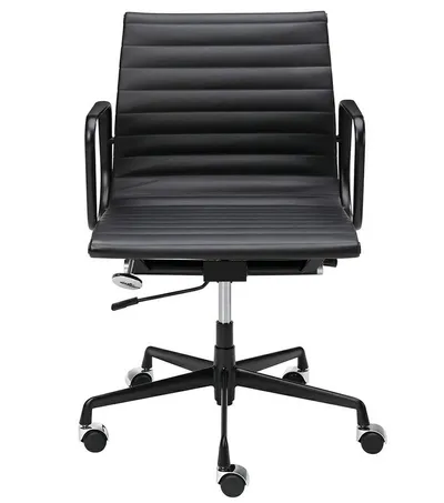 Fotel biurowy skórzany BODY PRESTIGE PLUS - czarny