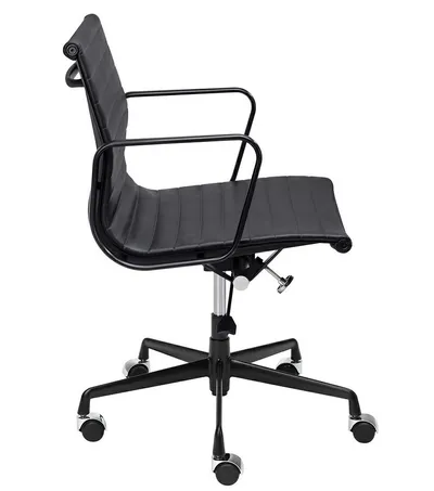Fotel biurowy skórzany BODY PRESTIGE PLUS - czarny