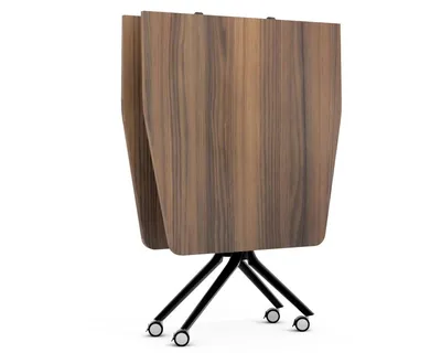 Stół składany na kółkach CARL TABLE 200x100 - orzech/czarny
