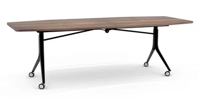 Stół składany na kółkach CARL TABLE 240x100 - orzech/czarny